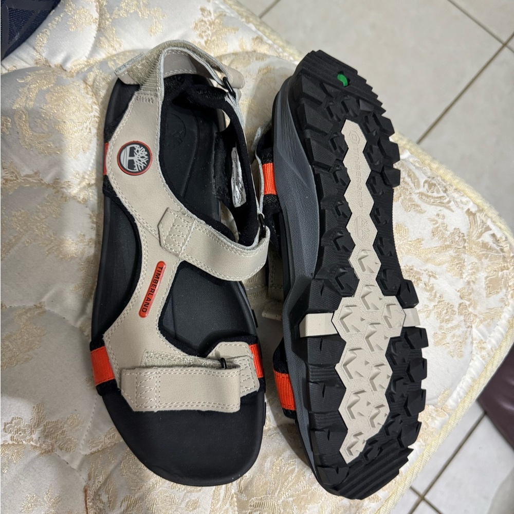 Timberland Tan and Black Outdoor Sandals